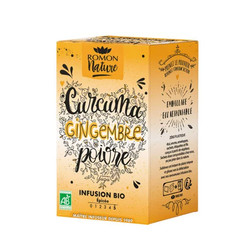 Infusion Curcuma Gingembre Poivre bio - 16 sachets