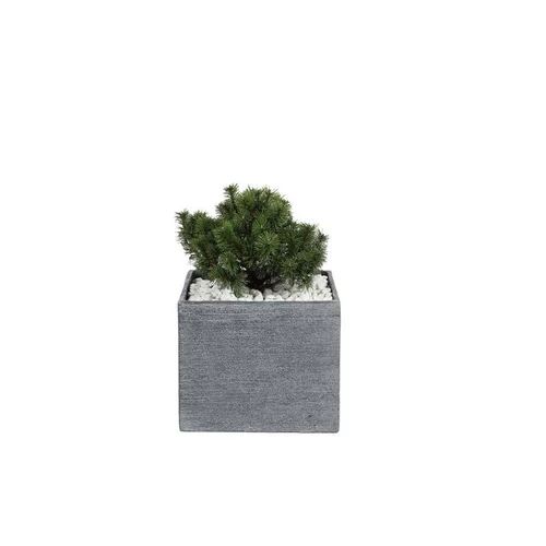 Pot carré bas Stream S/4 anthracite H.31 cm