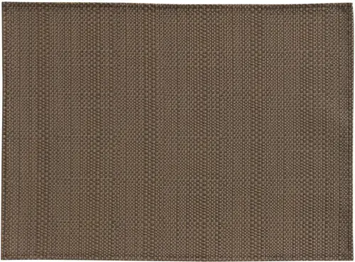 Set de table PVC et polyester coloris café Canna - 45 x 33 cm
