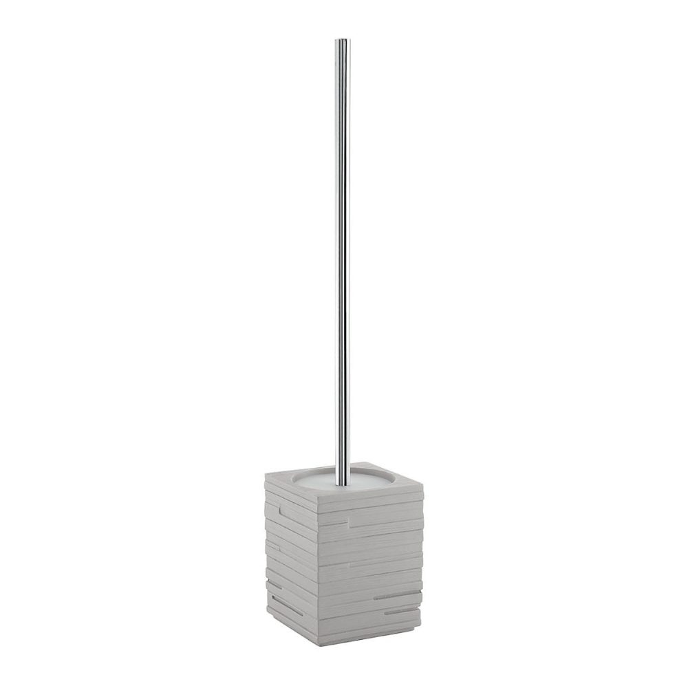 Accessoire WC – Brosse De Toilette À Comptoir En Résine Gris Pervenche