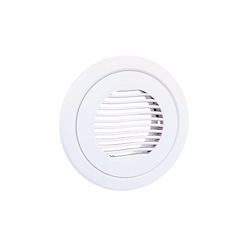 Bouche VMC plastique blanc ajustable BOREA à joint sans manchette – Diamètre (mm) 80