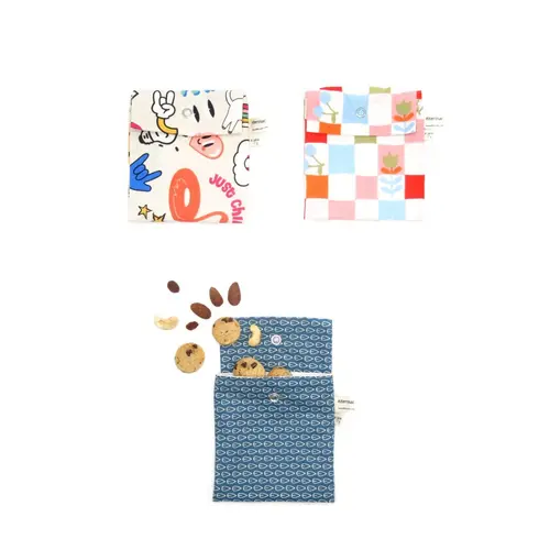 Pochette à goûter en coton Alterosac – 12 x 14,5 cm
