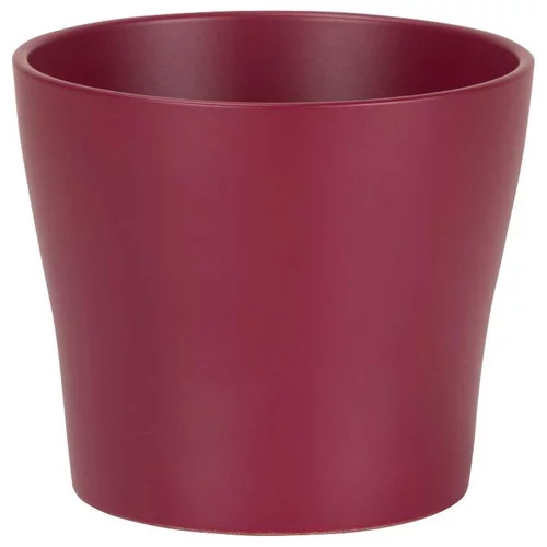 Cache-pot en céramique rose framboise Scheurich 808 Burgundy - Ø 13 x H 11,2 cm