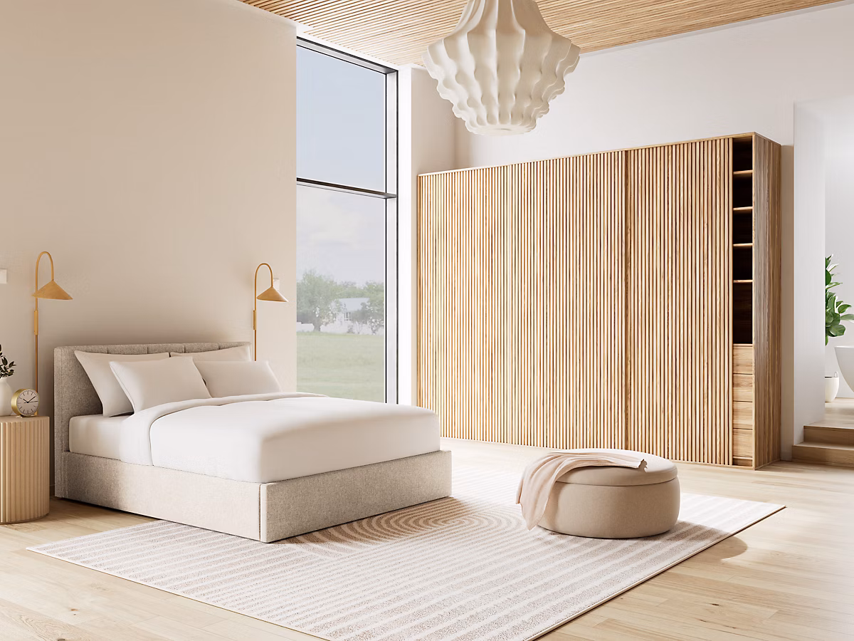 Beanie – lit coffre | 160 × 200 cm | en velours | sommier inclus | Best Mobilier
