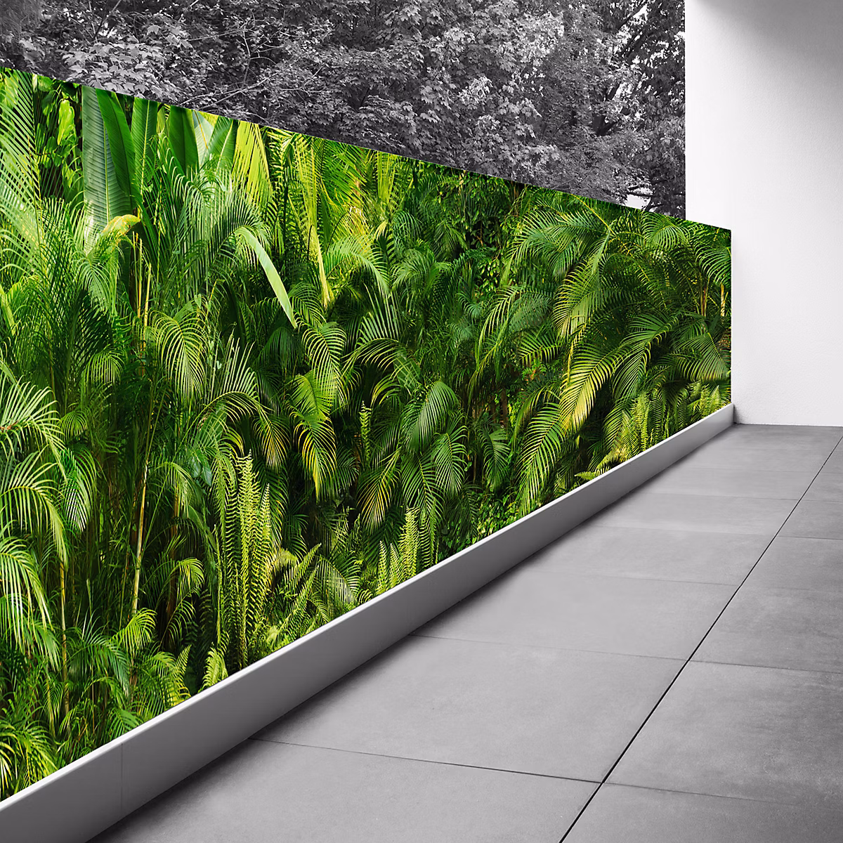 Brise vue Trompe l'oeil – 100 × 300 cm, Jungle 3617689696928