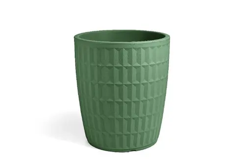 Pot rond en plastique coloris vert laguna Veca Tyle - Ø 80 cm