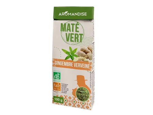 Maté vert sauvage gingembre verveine bio Aromandise - 100 g