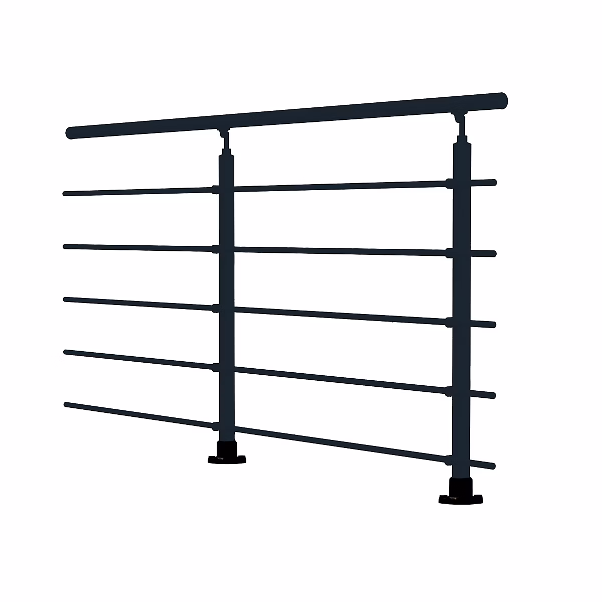 Garde-corps – Kit complet pour mains courantes pose à plat Cala Ral 9005