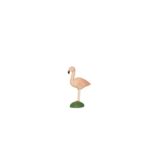 Animal de crèche de Noël flamant rose Santons Escoffier - 3,3 x 1,6 x 4,4 cm
