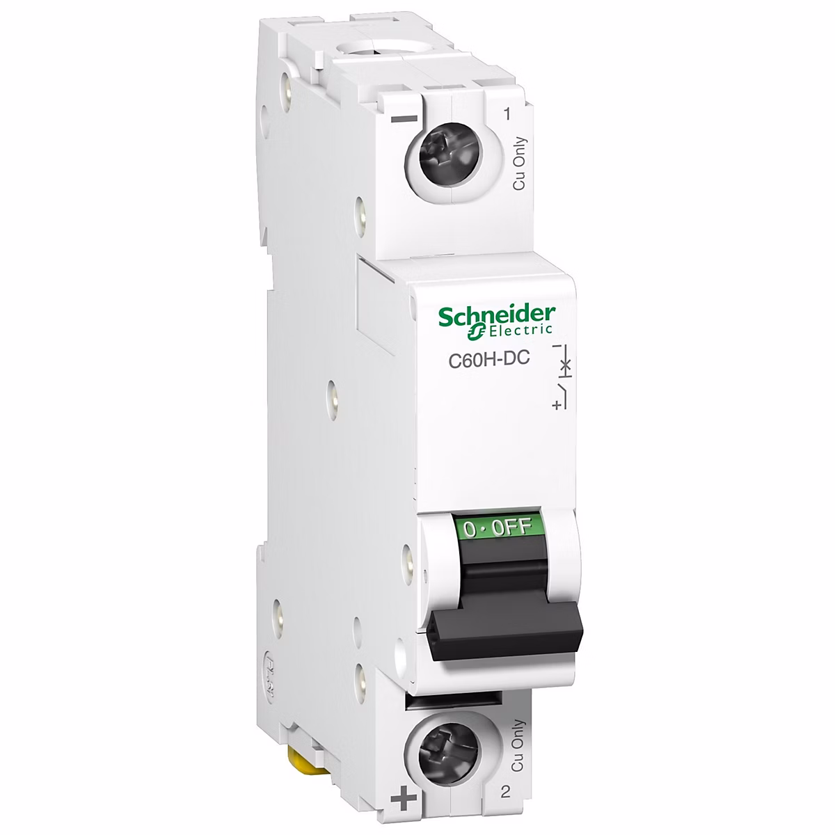 A9n61519 Disjoncteur Courant Continu Dc – 1p, 63a, Courbe C, à Vis, Schneider C60h-dc