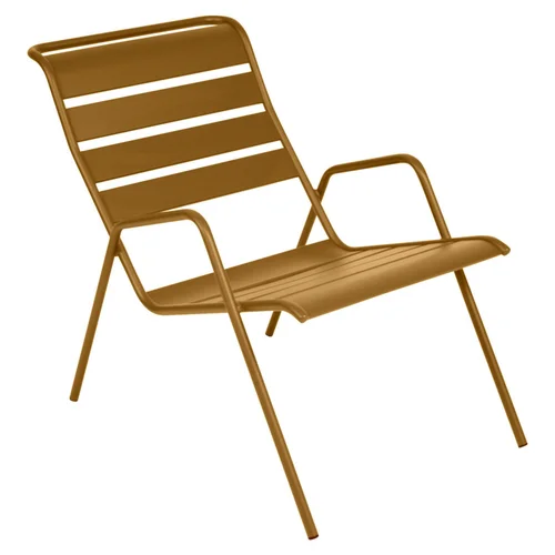 Fauteuil bas Monceau coloris marron en acier Fermob - 52 x 78 cm
