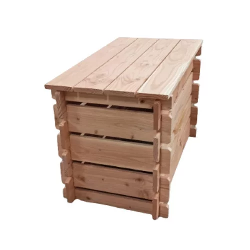 Composteur basic en bois Mon Petit Potager 120 x 90 cm - 165 L