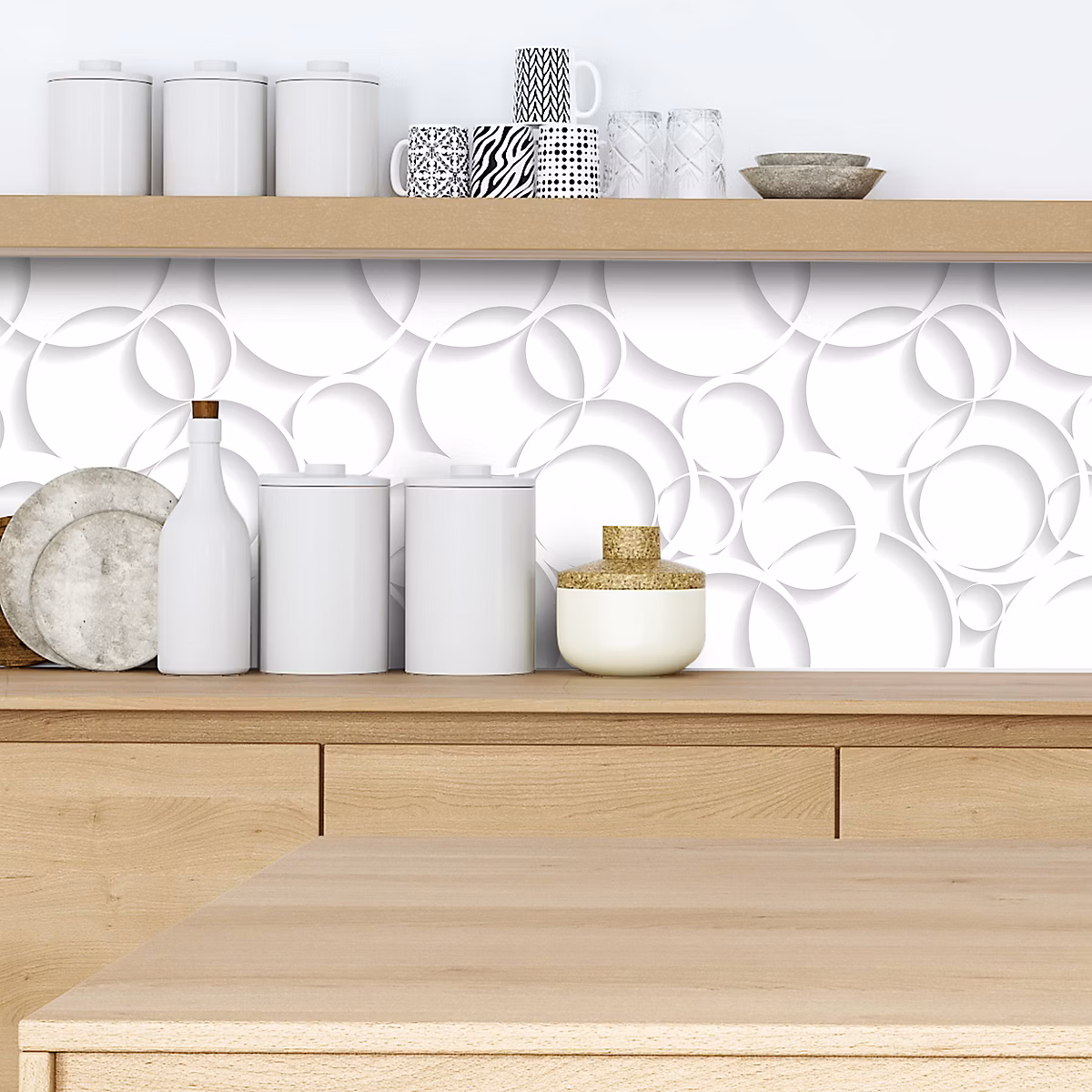 Crédence adhésive design effet 3D 320 – 50 × 100cm