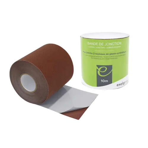 Bande de jonction préencollé pour gazon synthétique extérieur coloris marron Exelgreen - 10 mètres linéaires