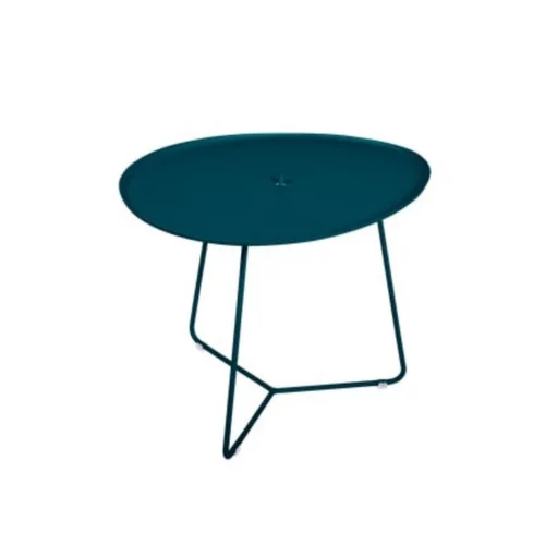 Table basse cocotte FERMOB bleu acapulco L44,5xl55xh43,5