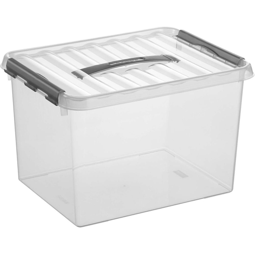 Boîte de rangement en plastique Qline 22 litres | Boîte de rangement