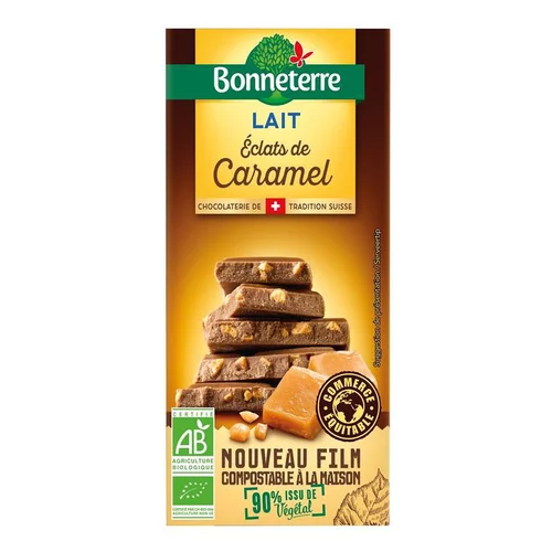Chocolat lait éclat caramel 100 g Bonneterre - 100 g