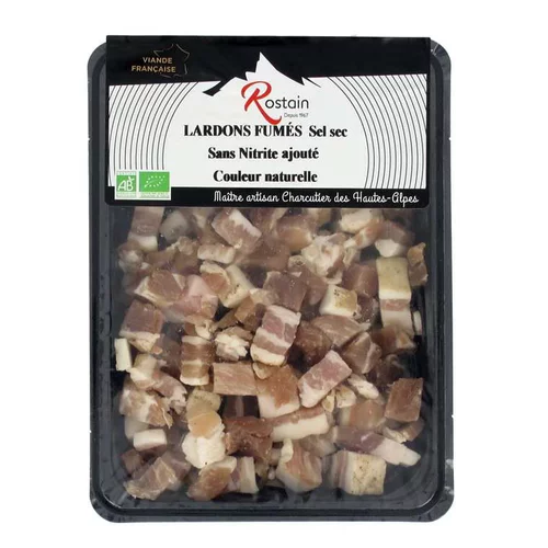 Lardons fumés bio Rostain - 150 g