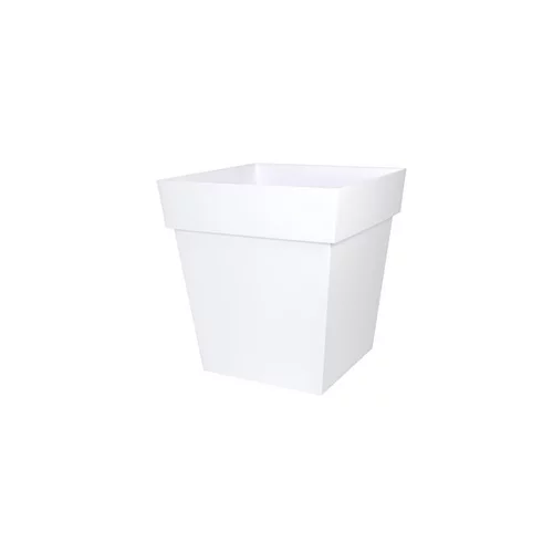 Pot Toscane carré coloris blanc 49,5 x 49,5 x 52,5 cm de 87 L