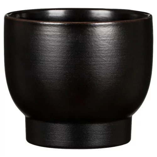 Cache-pot en céramique noir Scheurich 930 Ebano - Ø 15 cm