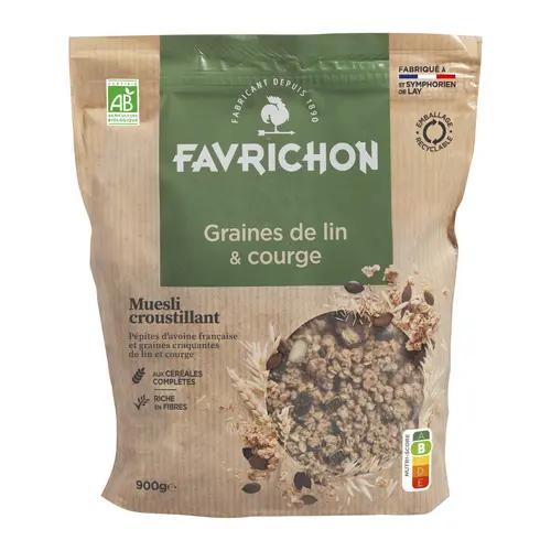 Muesli Croustillant au Lin et Graines de Courges - 450 gr