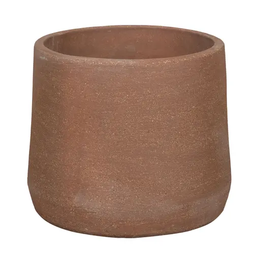 Pot coloris rouge en terre recyclée - Ø 22 x 19 cm