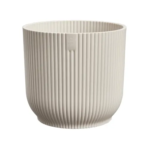 Cache-pot coloris blanc en plastique recyclé Elho - Ø 7 cm