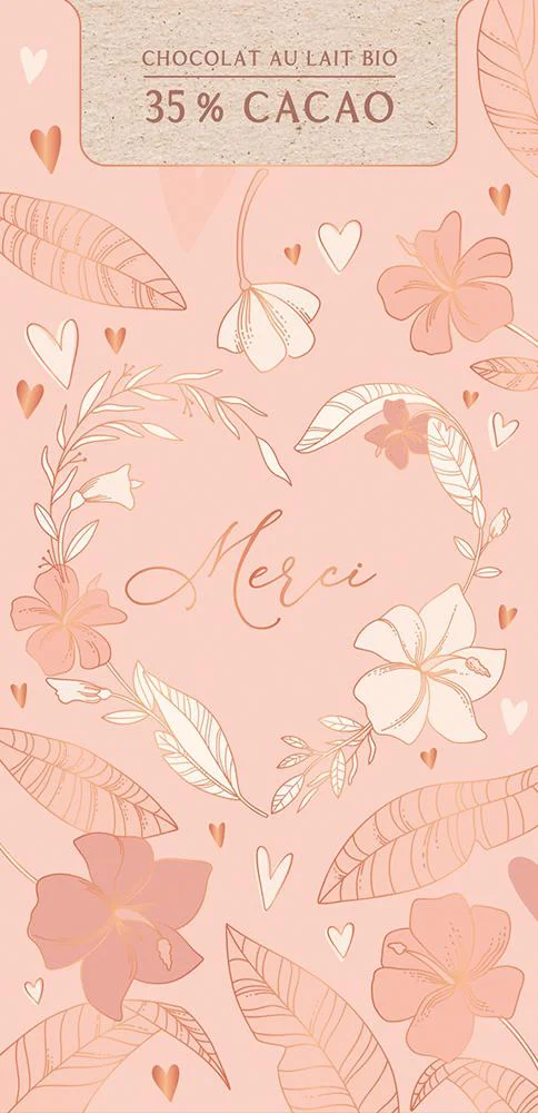 Chocolat au lait bio « Merci » Art Grafik - 70 g