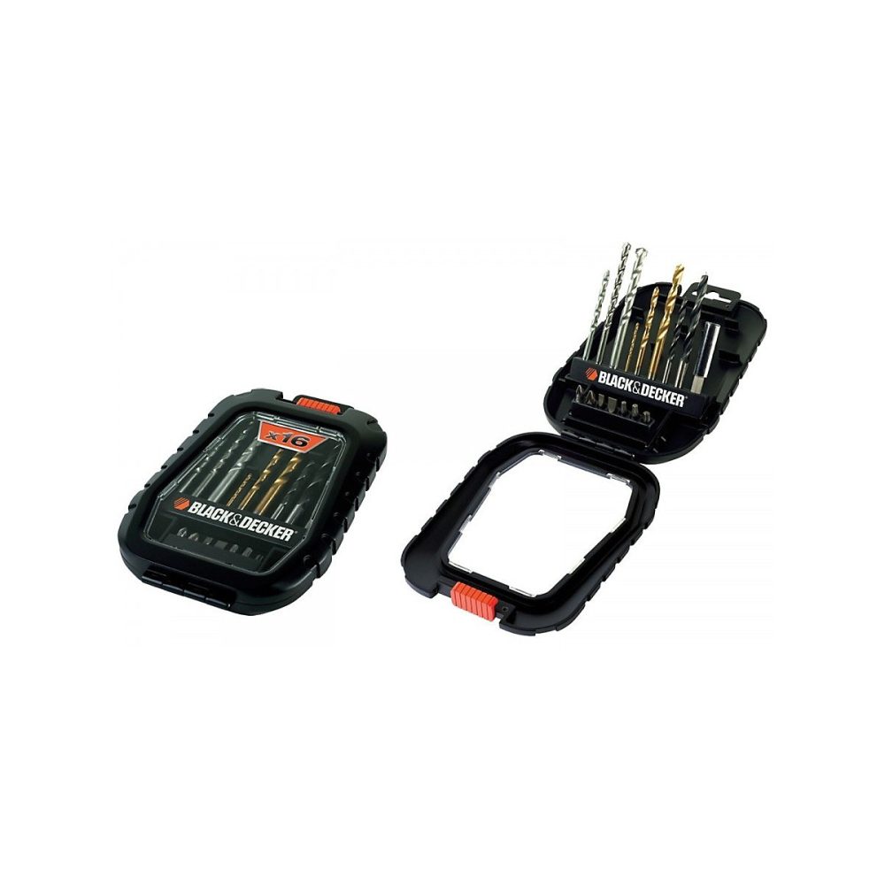 Mèche et foret – Coffret 16 pièces Forets Titane et embouts de vissage Black + Decker A7186