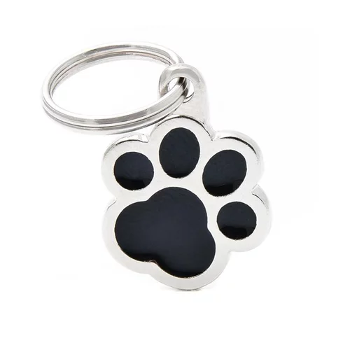 Médaille classic patte noire pour chien en acier