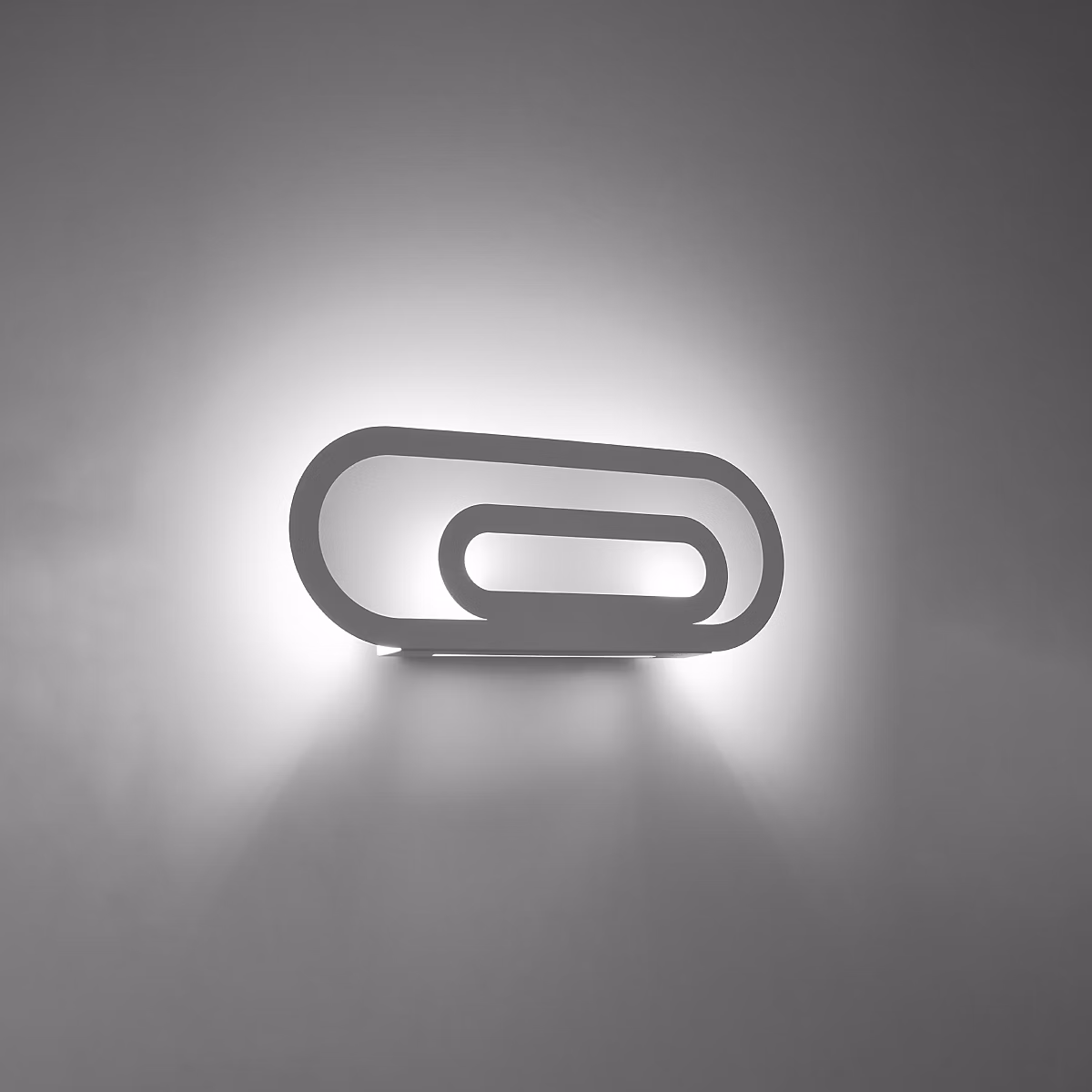 Applique en acier/PVC 2 ampoules 3000K – 40 × 6 × 15cm Sollux