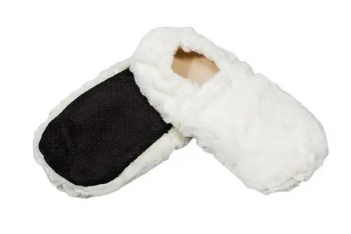Bouillotte coloris beige en grains de blé et fleurs de lavande chausson L'Artisan du bien-être - Taille unique