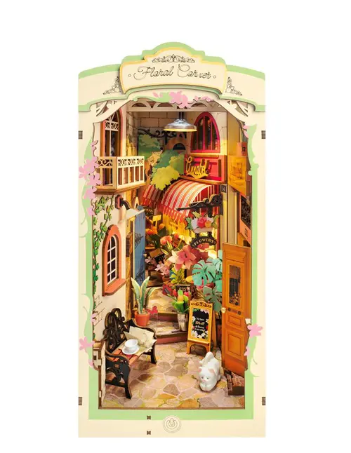 Décor miniature à construire Book Nook Floral Corner Rolife - H 31,6 cm