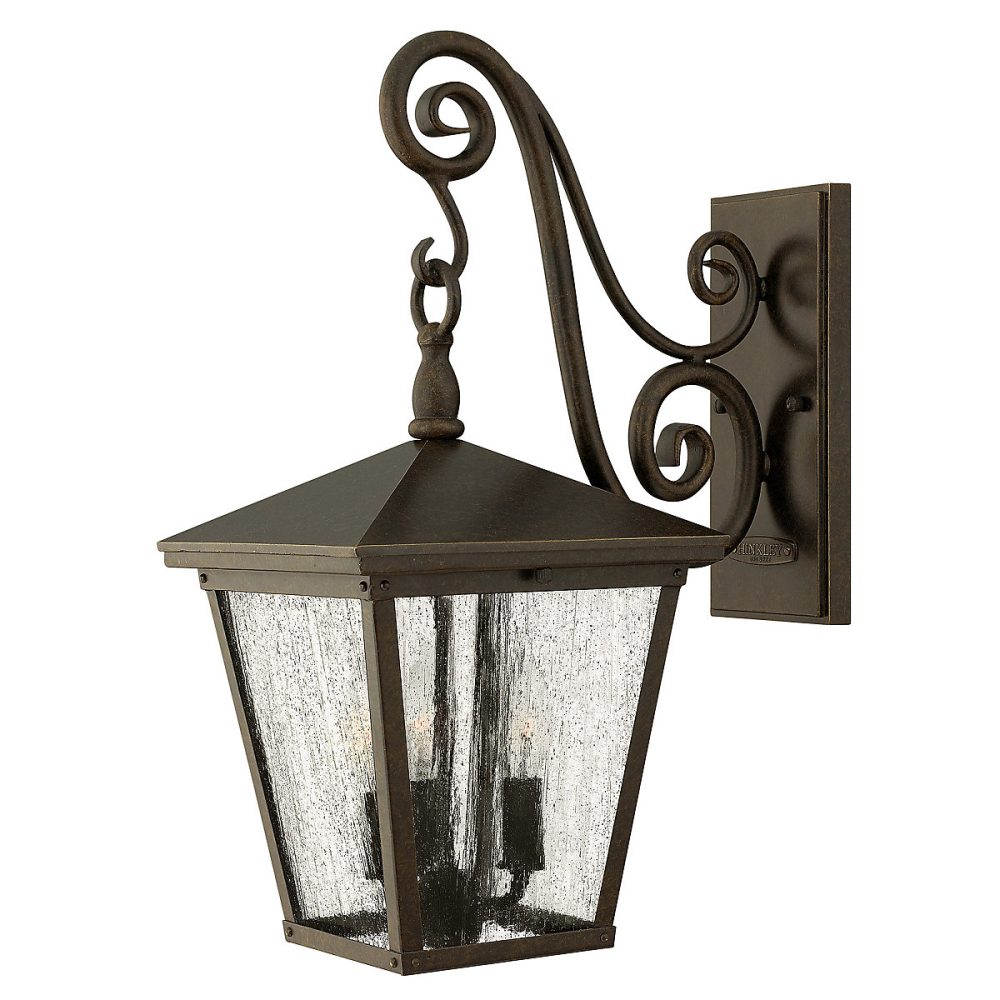 Elstead Trellis – Lanterne murale extérieure à 3 ampoules moyennes, bronze Regency, IP44, E14