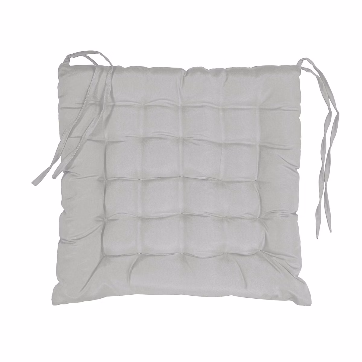 Assise matelassée 40 × 40 cm Polyester Uni Essentiel Gris
