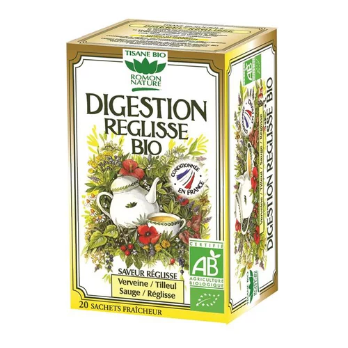 Tisane digestion réglisse bio en boite de 32 g