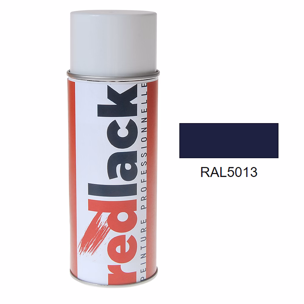 Bombe de peinture Aérosol – spray, 400ml, RAL 5013 Bleu cobalt, Brillant, multisupport, Redlack, RAL5013