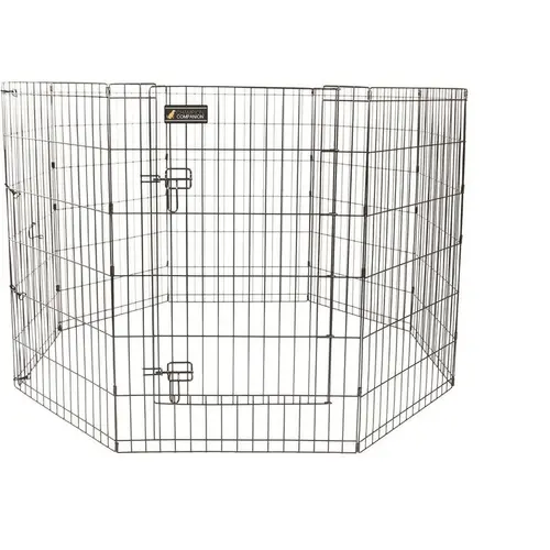 Parc pour chien en métal noir - 91 cm