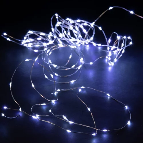 Guirlande lumineuse micro LED à lumière fixe blanc pur sur secteur - 6,5 m