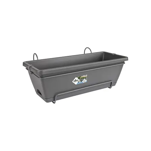 Jardinière en polypropylène anthracite Elho Barcelona - 49,5 x 27,5 x 18,5 cm