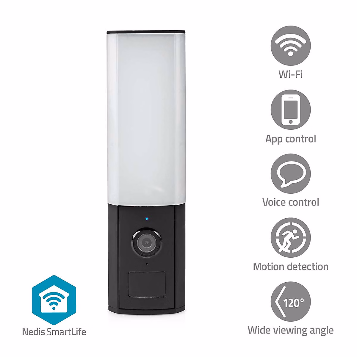 Caméra extérieure SmartLife Wi-Fi Lumière ambiante Full HD 1080p I NEDIS – Réf. AECKBTIOG6613381705
