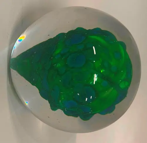 Boule sulfure verte en verre Liam - Ø 8 cm