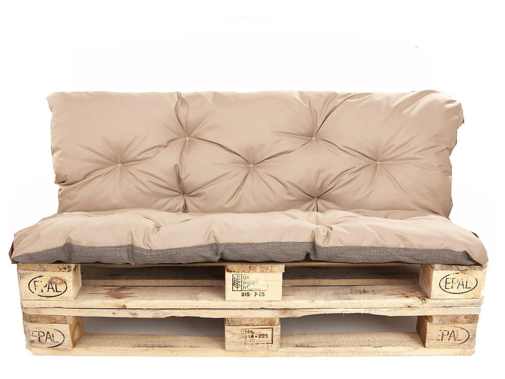 Coussins palettes 120x50 / 120 × 40cm coussins de palette Beige | coussins de canapé de jardin – coussin palette exterieur