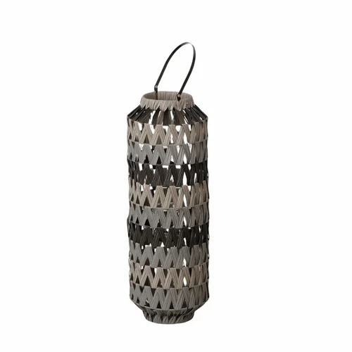 Lanterne en métal beige et gris Lorin - Ø 25 x H 62 cm