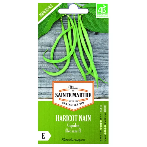 Graines de haricot nain cupidon bio Ferme de Sainte Marthe - graines à semer