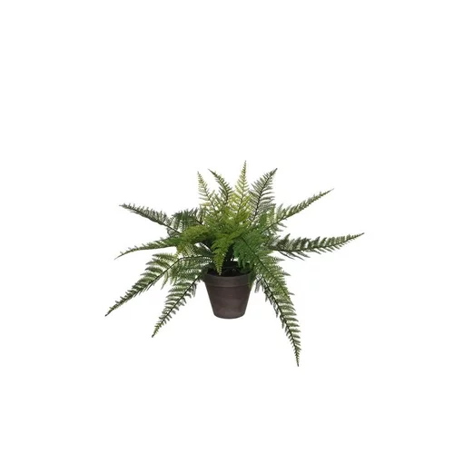 Fougère verte artificielle en pot Stan gris H 38 x Ø 50 cm