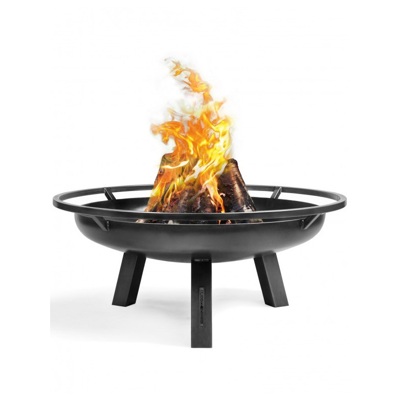 Brasero de jardin PORTO 60 cm en acier - Feu de bois stable et mobile