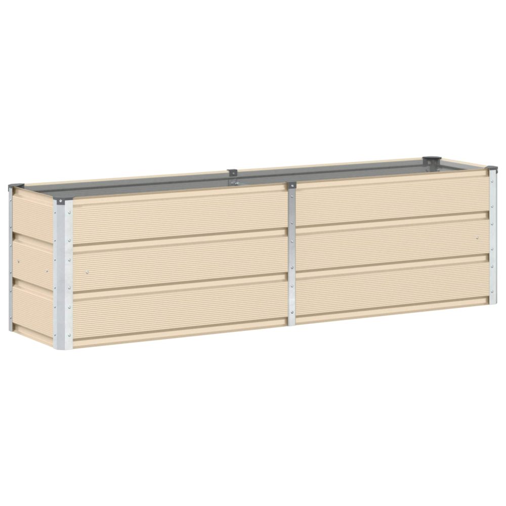 vidaXL Jardinière Ivoire 160 x 40 x 45 cm Acier