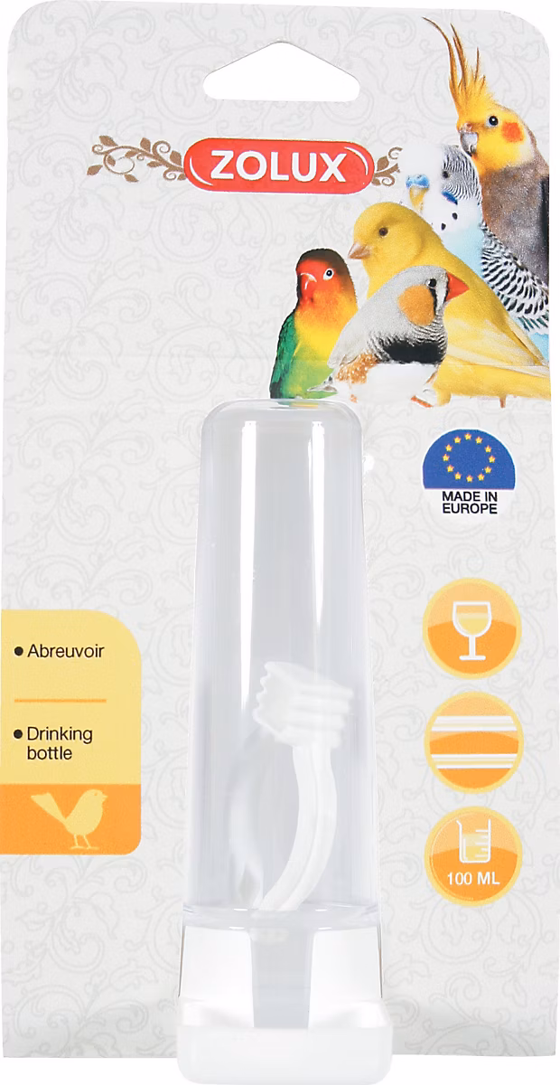 Abreuvoir pour oiseaux Zolux L.7 x l.4 x H.13 cm – contenance 0, 1 L