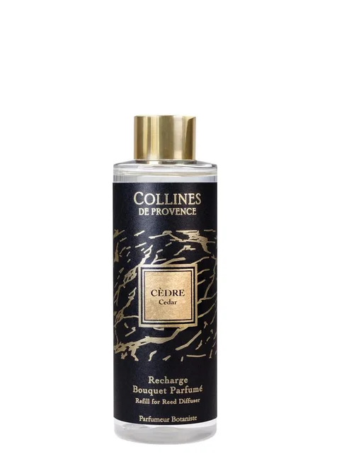 Recharge pour bouquet parfumé noir Collines de Provence Fleurs & Ecorces rose noire - 200 ml